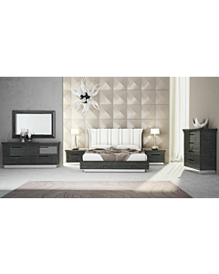 Ariana 5 Pcs Bedroom Set, King Size, Gray | Creative Furniture