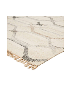 Jaipur Living Laveer Handmade Trellis Ivory Light Gray Area Rug