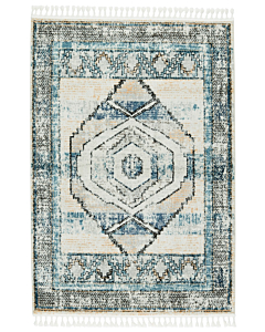 Vibe by Jaipur Living Samsun Medallion Blue Light Orange Area Rug