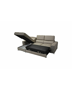 Cortex BAZALT Leather Sectional Sleeper Sofa