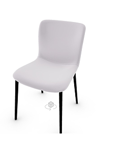 Calligaris Annie Upholstered Chair With Wooden Frame And Metal Legs