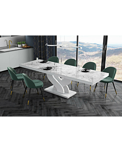 Cortex Bella Dining Table, Venatino Top