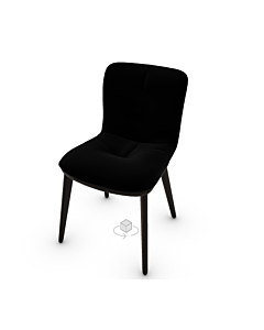 Calligaris Annie Chair With Comfort Padding, Wooden Frame And Legs