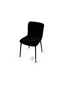 Calligaris Annie Chair With Comfort Padding, Wooden Frame And Metal Legs