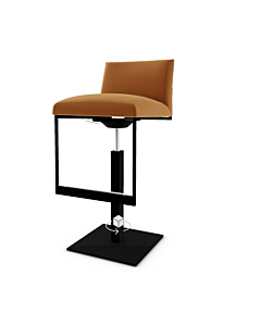 Calligaris Gala Upholstered Metal Stool With Swivelling Base Adjustable In Height