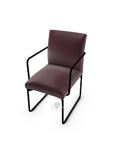 Calligaris Gala Upholstered Armchair With Metal Frame