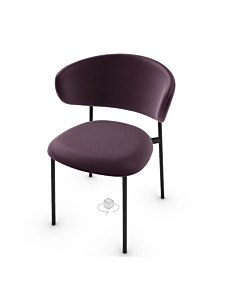 Calligaris Oleandro Padded Chair With A Metal Base