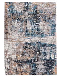 Vibe by Jaipur Living Casiane Abstract Gold/ Blue Runner Rug