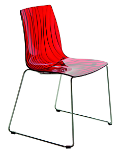 Calima Italian Side Chair in Ruby Red | Creative Furniture