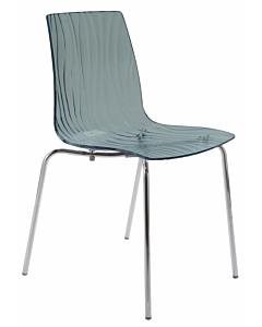 Calima Italian Side Chair in Smoked Grey | Creative Furniture