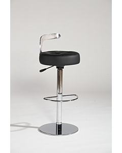 Chintaly Canal Height Adjustable Bar Stool, Black