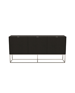 Casabianca Vizzione Buffet-Server in Dark Gray Oak Veneer and High Polished Stainless 