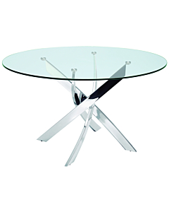 Casabianca Galaxy Round Dining Table, Clear
