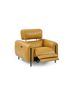 Charm Leather Recliner Armchair | Creative Furniture-CR-Honey Yellow Leather