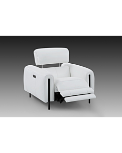 Charm Leather Recliner Armchair | Creative Furniture-CR-Snow White Leather