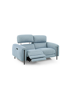 Charm Fabric Loveseat with Two Recliners | Creative Furniture-CR-Angel Blue Fabric
