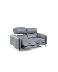 Charm Leather Loveseat with Two Recliners | Creative Furniture-CR-Sleet Leather