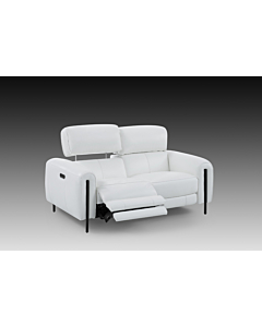 Charm Leather Loveseat with Two Recliners | Creative Furniture-CR-Snow White Leather