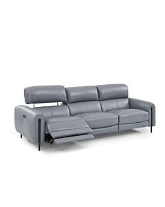Charm Leather Sofa with Two Recliners | Creative Furniture-CR-Sleet Leather