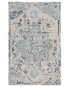 Jaipur Living Sasha Handmade Medallion Beige/ Dark Blue Area Rug