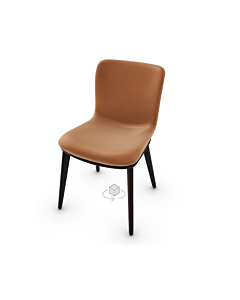 Calligaris Annie Upholstered Chair With Wooden Frame And Legs