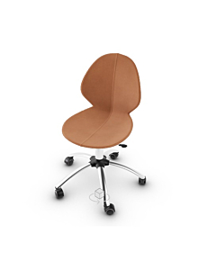 Calligaris Basil Swivelling Plastic Chair Adjustable In Height With Metal Base On Casters