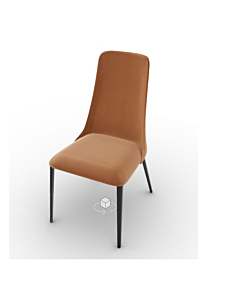 Calligaris Etoile Upholstered Chair With Metal Base