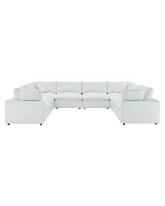 Modway Commix Down Filled Overstuffed Vegan Leather 8-Piece Sectional Sofa