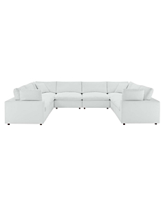 Modway Commix Down Filled Overstuffed Vegan Leather 8-Piece Sectional Sofa
