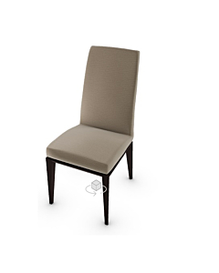 Calligaris Bess Upholstered Chair With Wooden Base An High Backrest