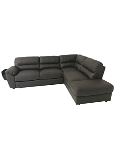 Cortex Baltica Sleeper Sectional, Brown Leather