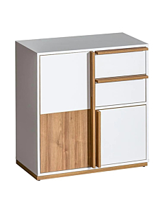Cortex Evado White & Walnut Small Sideboard