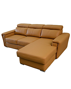 Cortex Tropic Small Sleeper Right Sectional, Pumpkin Orange