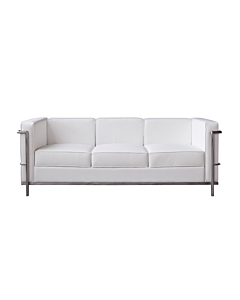 Cortex Cour Leather Sofa, White