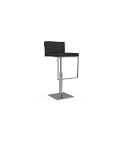 Calligaris Even Plus swivel leather upholstered bar stool
