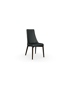 Calligaris Etoile Leather Upholstered Wooden Chair