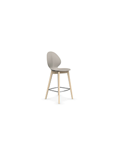 Calligaris Basil W Polypropylene And Wooden Stool