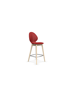 Calligaris Basil W Polypropylene and Wooden Stool