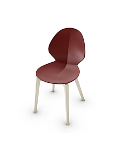 Calligaris Basil CS1348 Chair with Wooden Base | Quick Ship