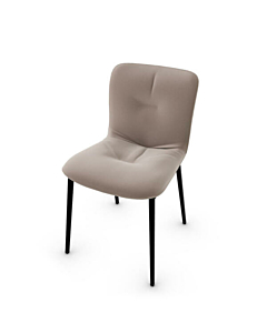 Calligaris Annie CS1848 Chair with Plush Seat and Metal Base | Quick Shop