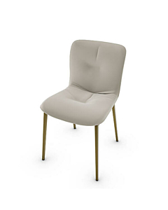 Calligaris Annie CS1848 Chair with Plush Seat and Metal Base | Special Order