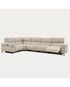 Cubo 5-Piece Leather Sectional Sofa – Oatmeal | Creative Furniture