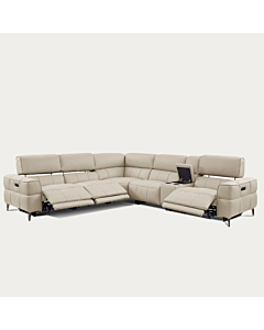 Cubo Modular Sofa Set in Oatmeal Leather