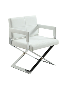 Chintaly Dakota Arm Chair, White