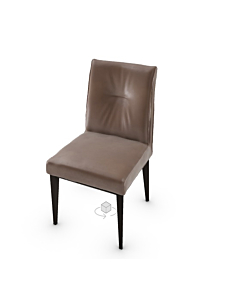 Calligaris Romy Upholstered Chair With Wooden Base