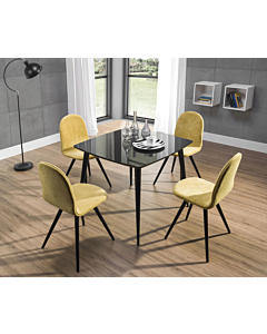 Cortex Essai Square Glass Top Dining Table