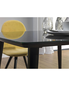 Cortex Essai Rectangular Glass Top Dining Table