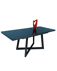 Cortex Brish Glass Top Dining Table With Extension