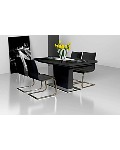 Cortex Evita Glass Top Dining Table With Extension