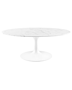 Modway Lippa 42" Oval Artificial Marble Coffee Table